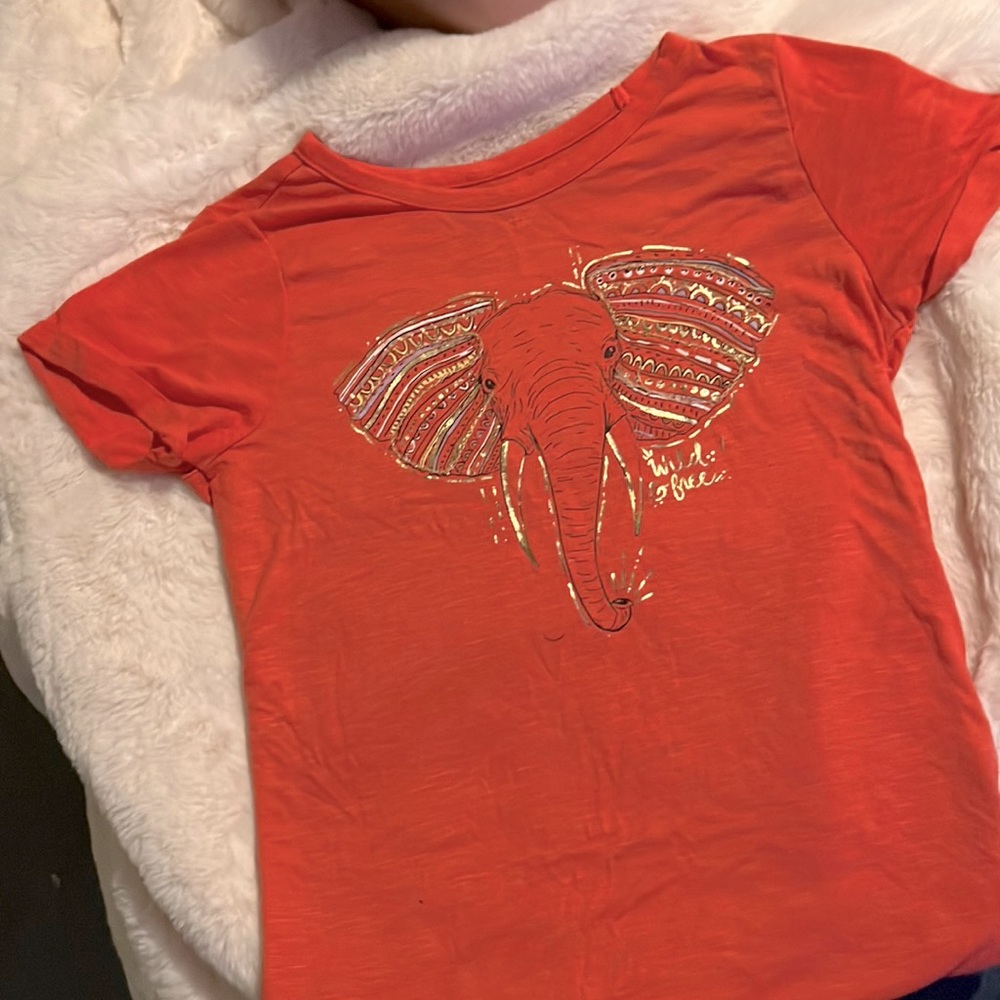 Soft Coral Elephant shirt